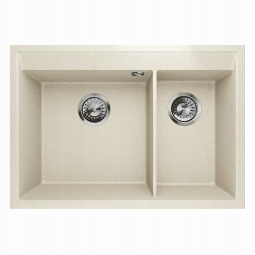 ZLEWOZMYWAK PODWÓJNY GRANITOWY LAVELLO FRAME 2.5 PIASKOWY