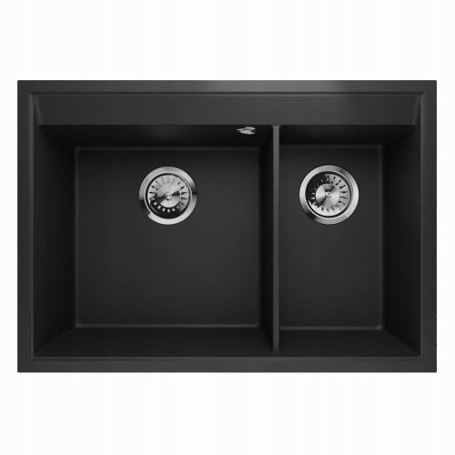 ZLEWOZMYWAK PODWÓJNY GRANITOWY LAVELLO FRAME 2.5 CZARNY