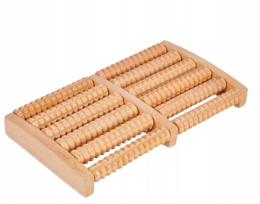 Podwójny roller do masażu stóp masażer drewniany obrotowy do stóp nóg