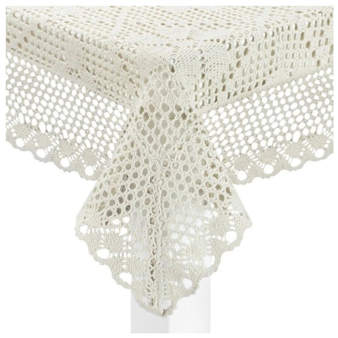 Obrus Szydełkowy Bawełna 140x220 Ecru