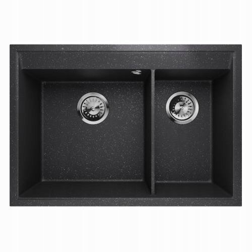 ZLEWOZMYWAK PODWÓJNY GRANITOWY LAVELLO FRAME 2.5 GRAFIT