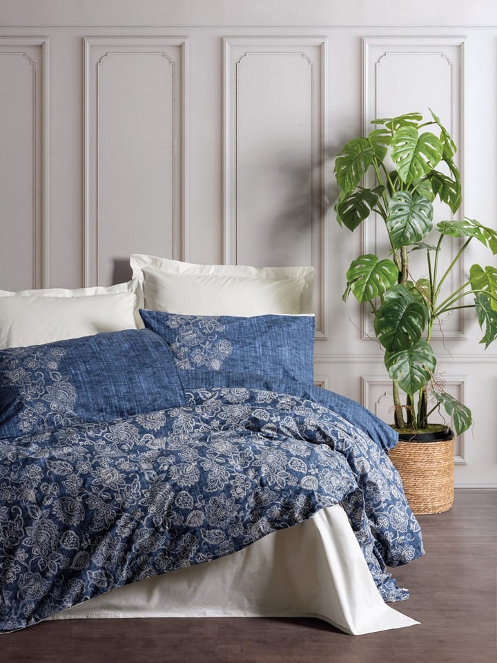 Colorful Cotton Komplet pościeli renforcé w kolorze niebieskim