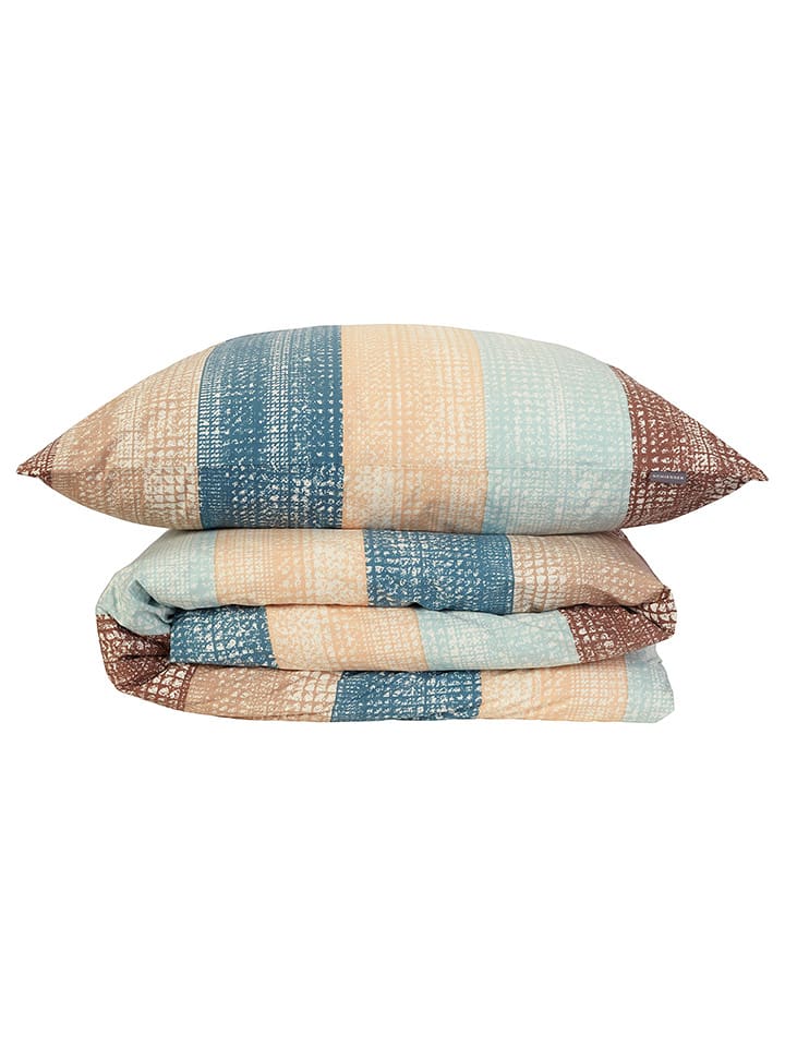 Schiesser Komplet pościeli renforcé w kolorze beżowo-morsko-jasnobrązowym