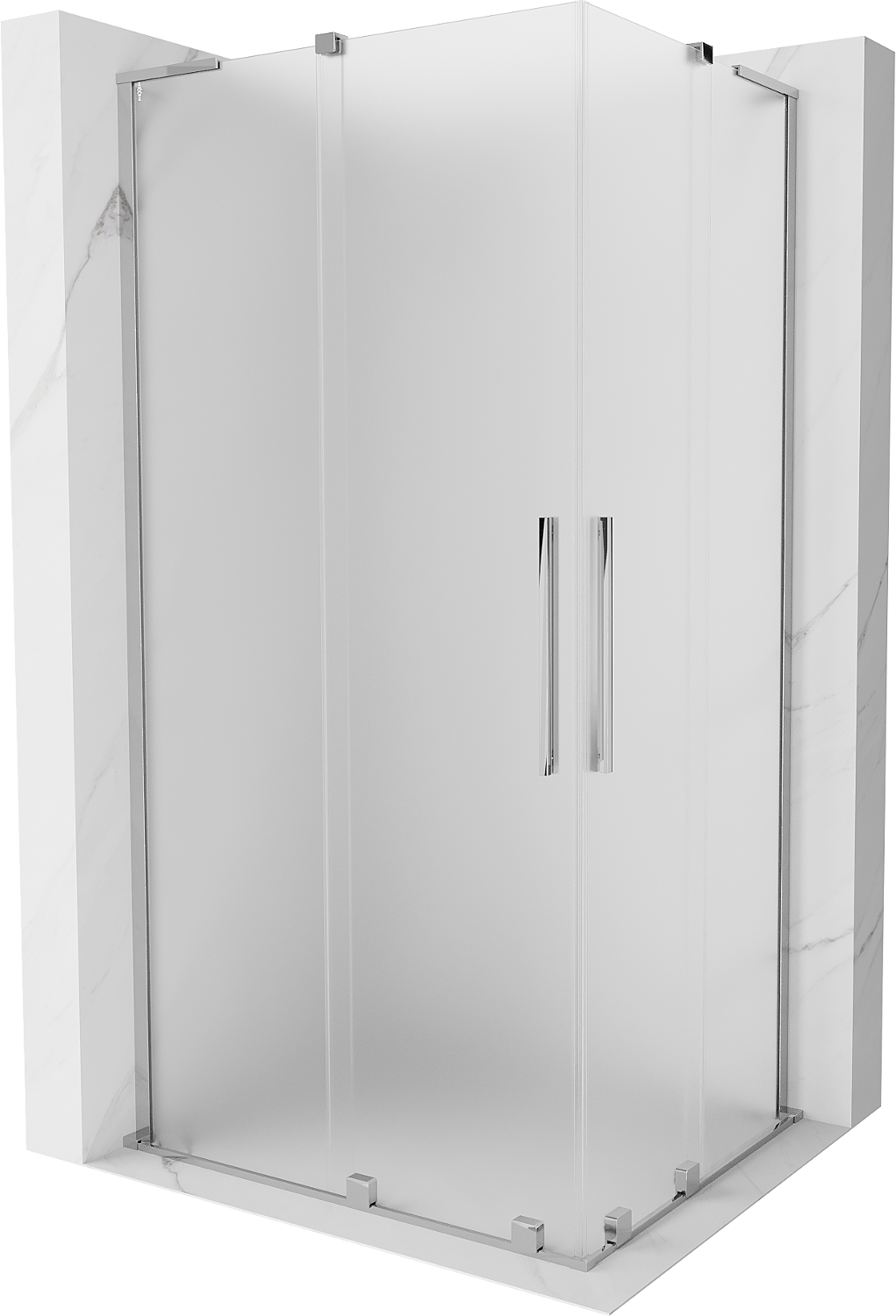 Mexen Velar L Duo kabina prysznicowa rozsuwana 100x90 cm, szron, chrom - 871-100-090-02-33-01