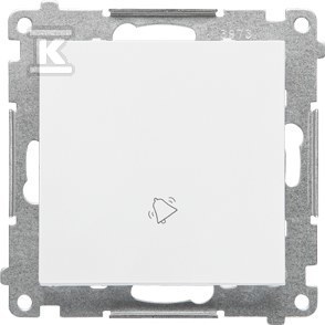 Przycisk „dzwonek” (moduł) 10 AX, 250 V~, szybkozłącza: Biały mat, SIMON55