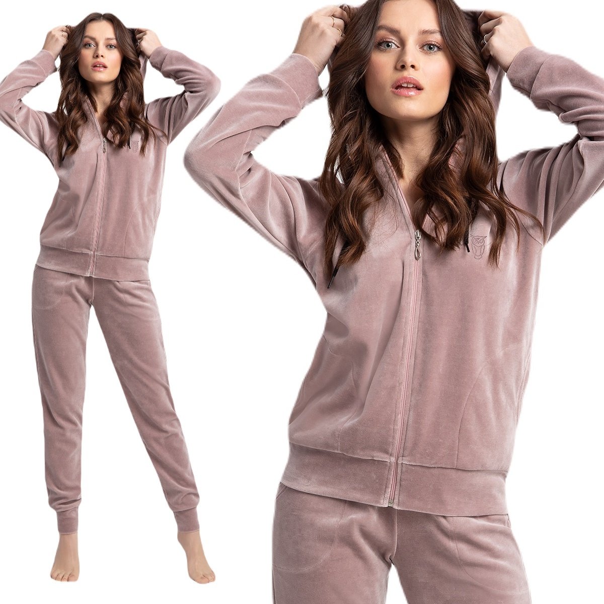 Dres damski LUNA kod 309 welur mocca  XXL