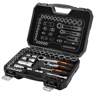 Zestaw Nasadek Przelotowych 1/4' + 3/8', 46 Szt.