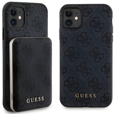 Oryginalne Etui IPHONE 11 Guess Hardcase + Powerbank MagSafe 4G Metal Logo 5000mAh (GUBPM5N614GEMGK) czarne
