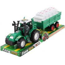Traktor z przyczepą i ziarnem