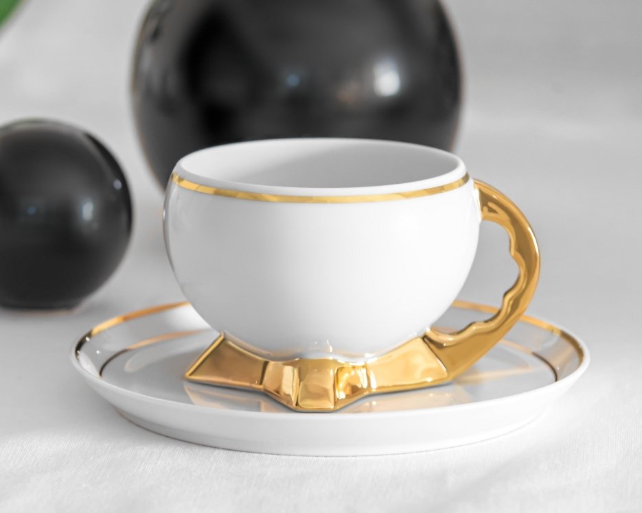 Filiżanka 200 ml ze spodkiem Kula Złota 9124