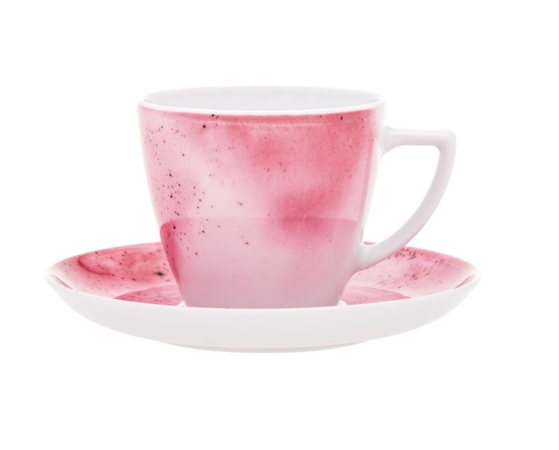 Filiżanka 350 ml ze spodkiem Boss Galaktyka Różowy LU17 (7560)