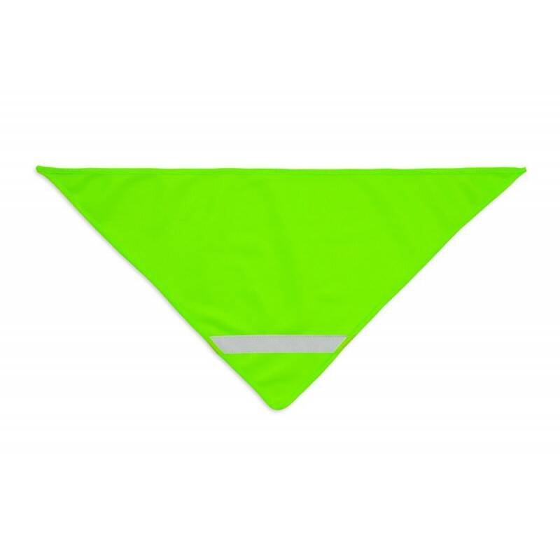 Chusta odblaskowa bandana z pasem odblaskowym dla dzieci 45x45x66cm zielona