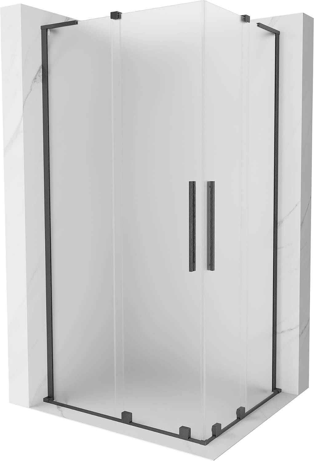 Mexen Velar L Duo kabina prysznicowa rozsuwana 100x90 cm, szron, gun gray szczotkowana - 871-100-090-02-33-66