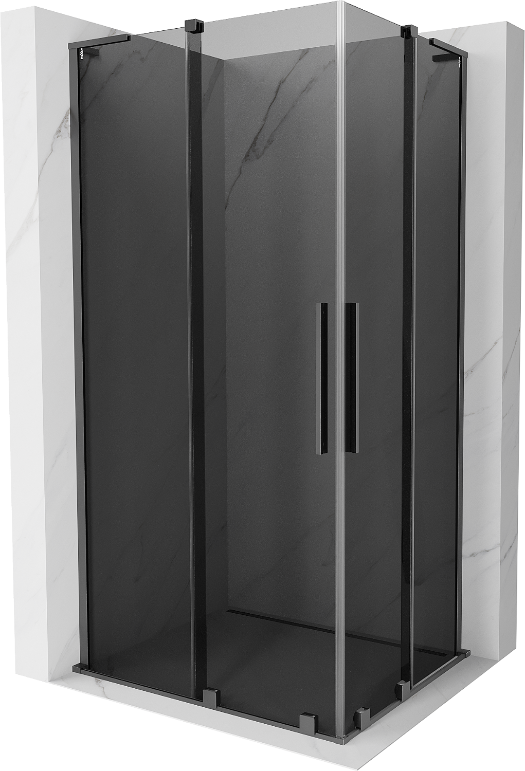 Mexen Velar L Duo kabina prysznicowa rozsuwana 100x90 cm, grafit, gun metal - 871-100-090-02-43-95