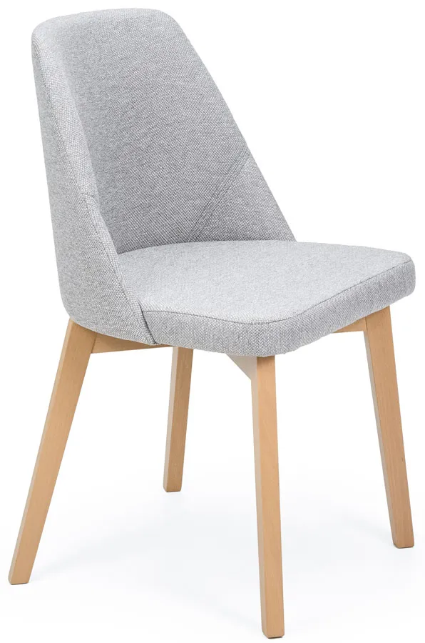 Jasnoszare krzesło drewniane do stołu dąb artisan T3-B77