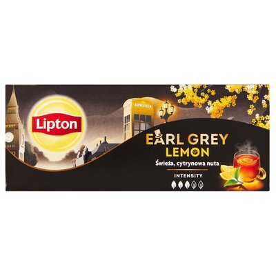 Lipton Earl Grey Lemon Herbata czarna aromatyzowana 50g 25 torebek