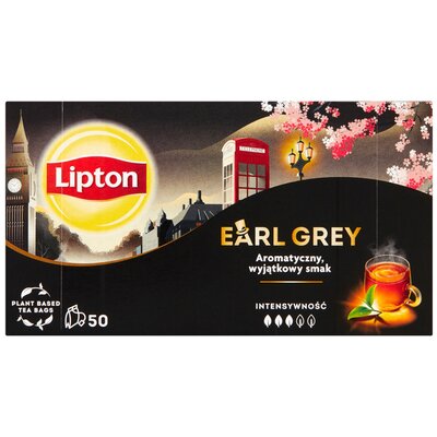 Lipton Earl Grey Herbata czarna 75 g (50 torebek)