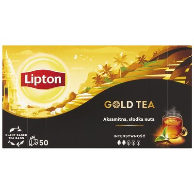 Lipton Gold Tea Herbata czarna aromatyzowana 75g 50 torebek