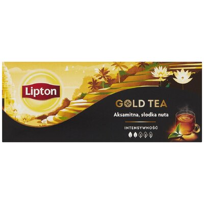 Lipton Gold Tea Herbata czarna aromatyzowana 37,5g 25 torebek