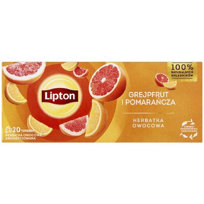 Lipton Herbata owocowa o smaku grejpfruta i pomarańczy 20 torebek