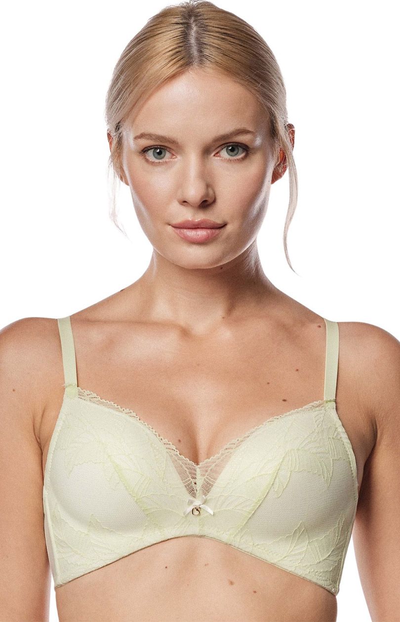 Biustonosz push-up bez fiszbin Janette, Kolor limonka, Rozmiar 65C, Mefemi - Primodo.com