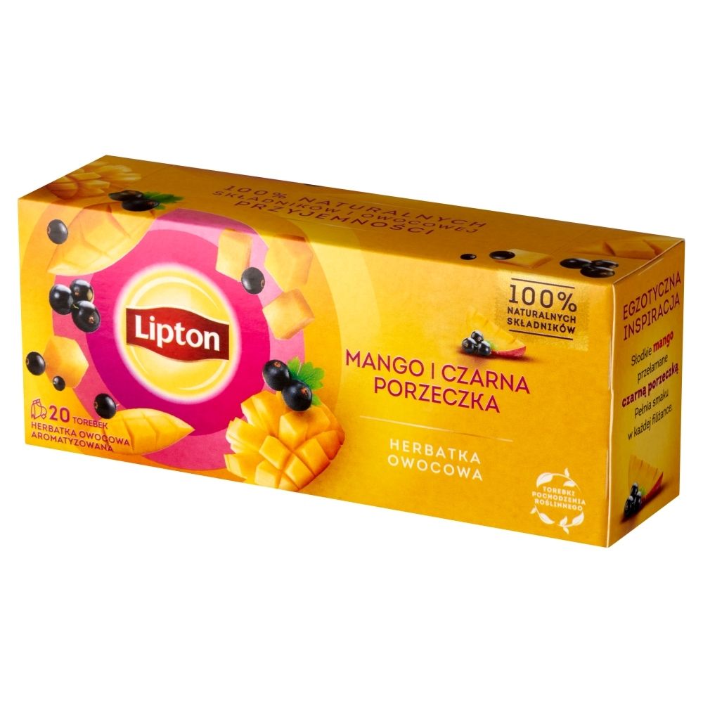 Herbata LIPTON Mango i Czarna Porzeczka (20 sztuk)