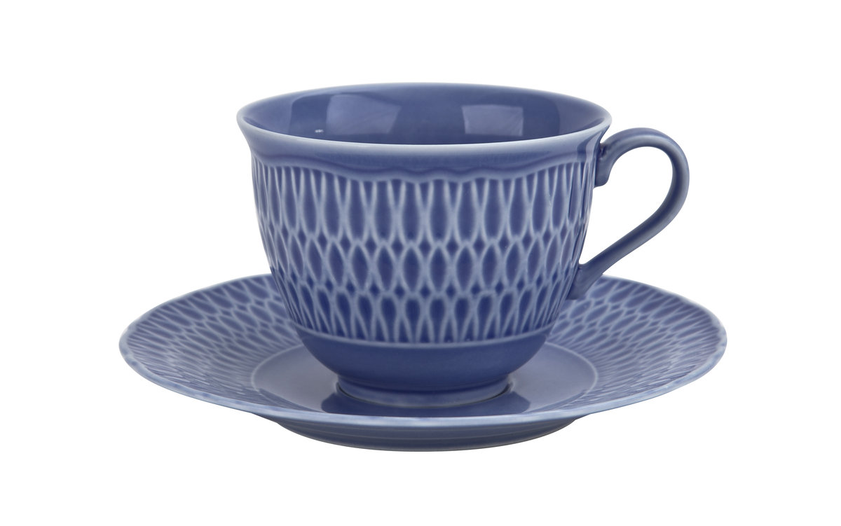 Filiżanka porcelanowa 250 ml + spodek Sofia Szafirowa