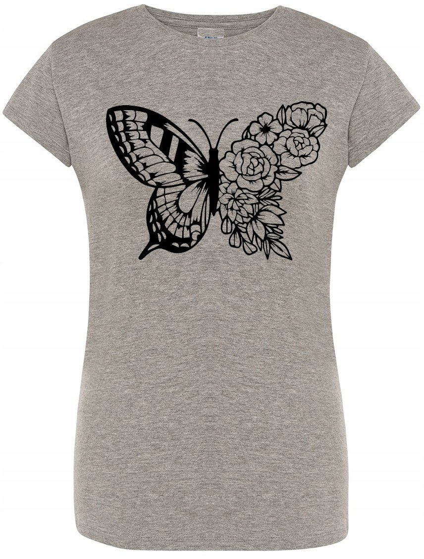 T-Shirt Damski Modny Motyl maska gazowa Rozm.L