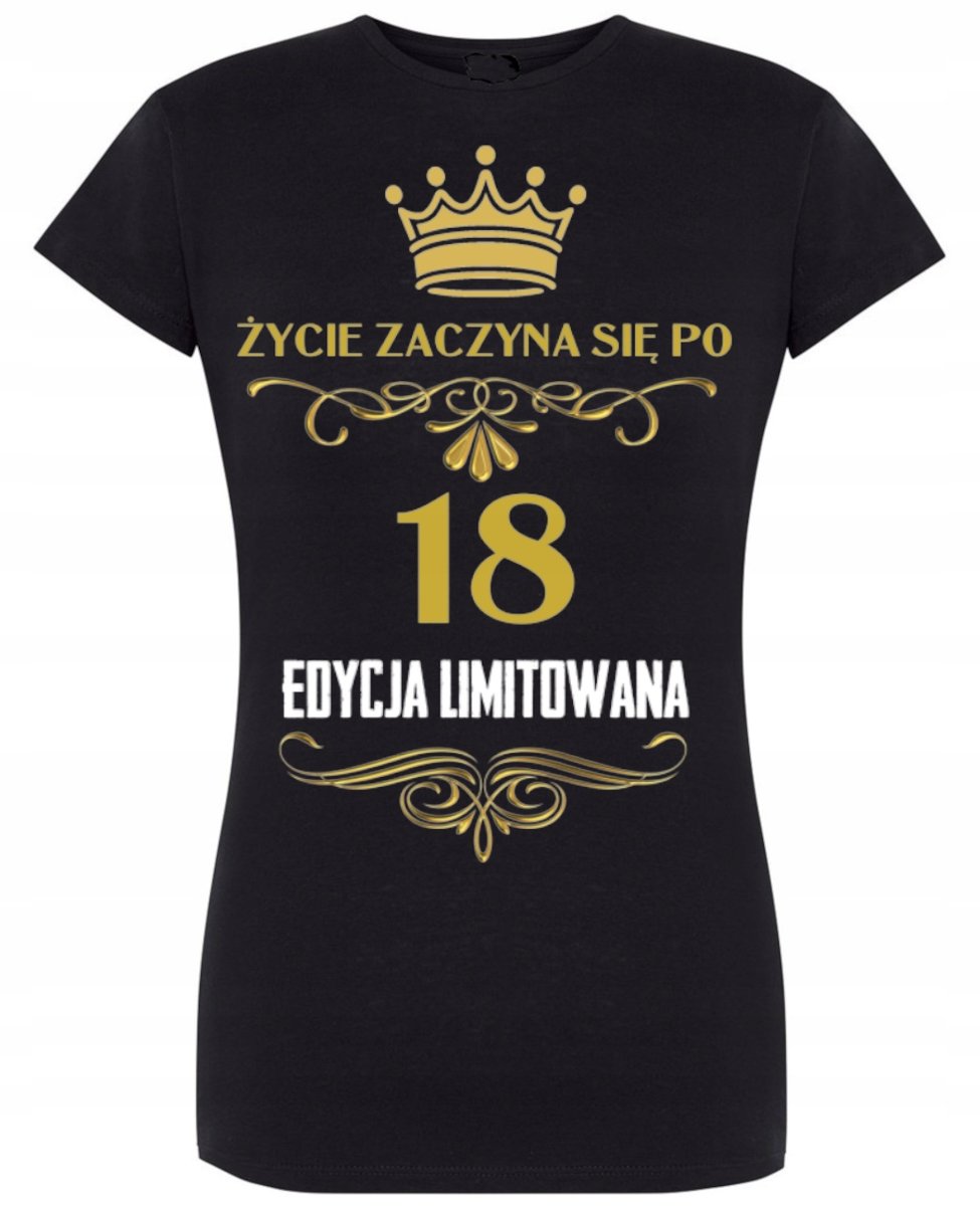 T-Shirt Koszulka Urodzinowa 18 Lat Prezent r.XL