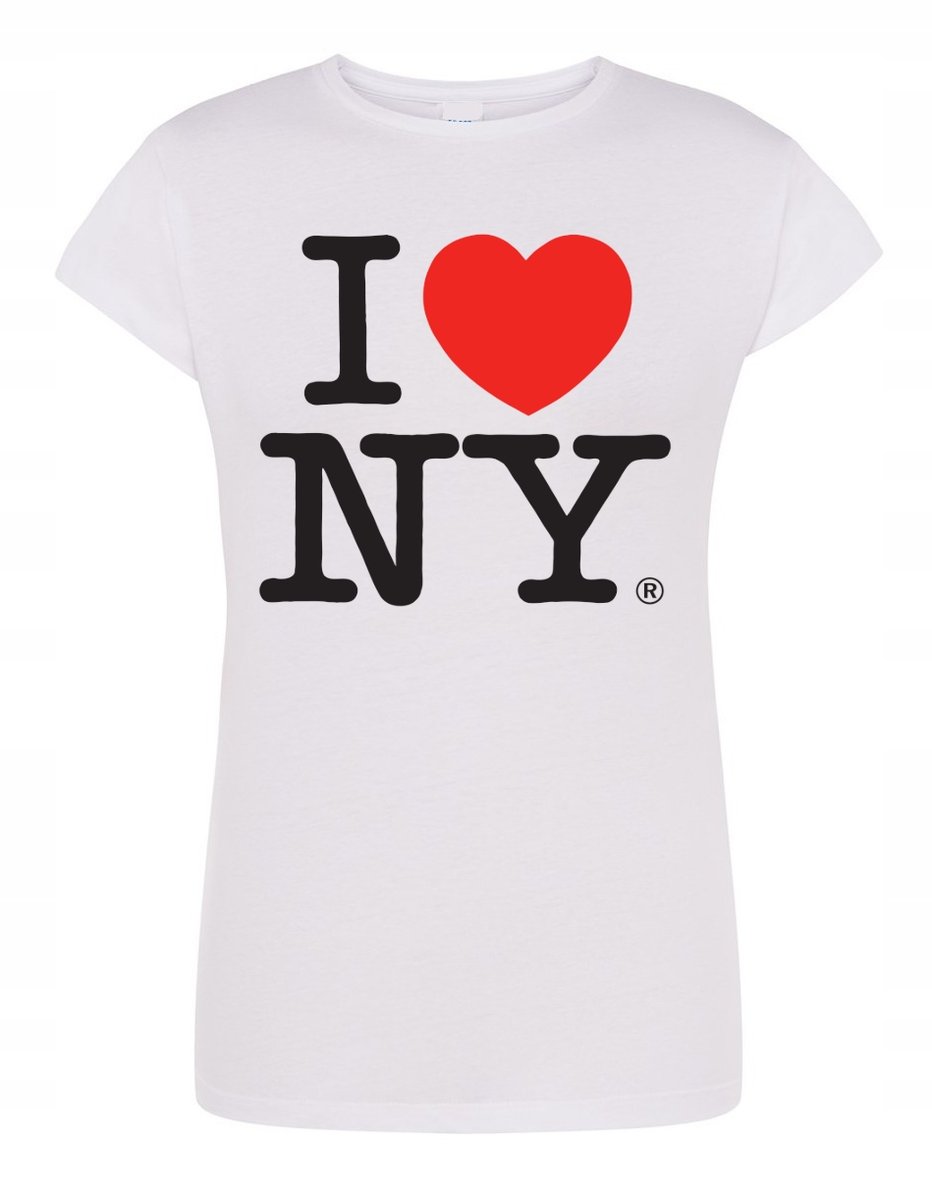 T-Shirt damski nadruk I love New York Kocham r.L