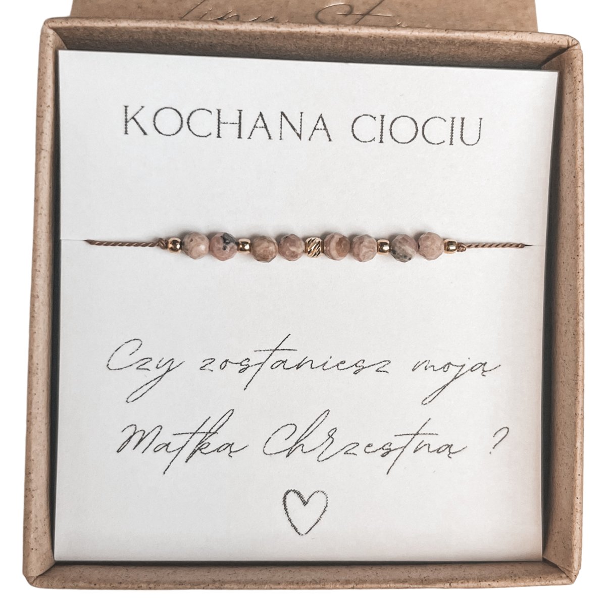 Bransoletka dla Matki Chrzestnej prezent czy zostaniesz moją Matką Chrzestną?
