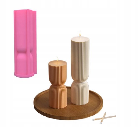 Forma silikonowa do świec, cylindryczna świeca, kolumna duża