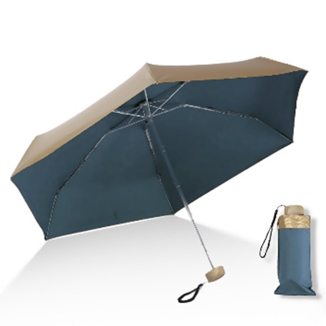 Parasol parasolka manualny składany kieszonkowy kompaktowy mała mini LEKKA