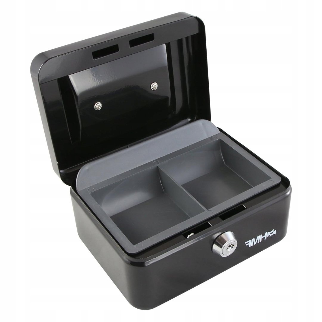 KASETKA ZAMEK BĘBENOWY STAL STOPOWA 15 x 12 x 8 cm CZARNA