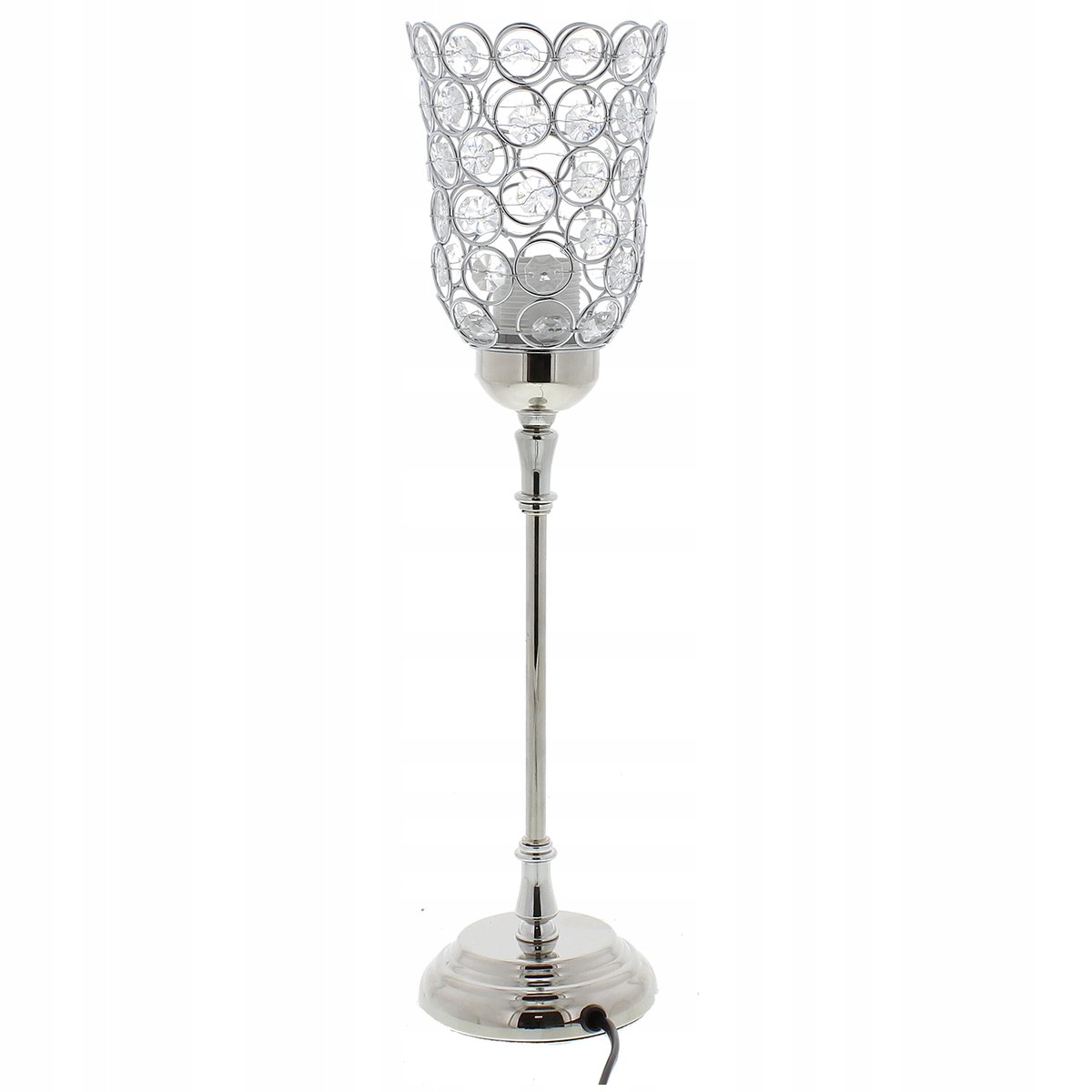 Lampa stołowa z osłoną z koralików Lumero Glamour