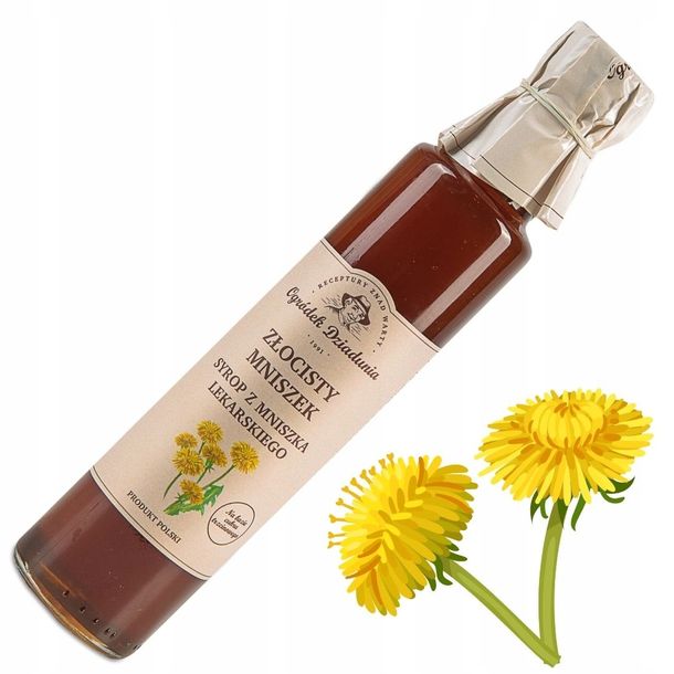 Syrop z mniszka lekarskiego 315 g naturalny kwiaty mniszka z cytryną domowy