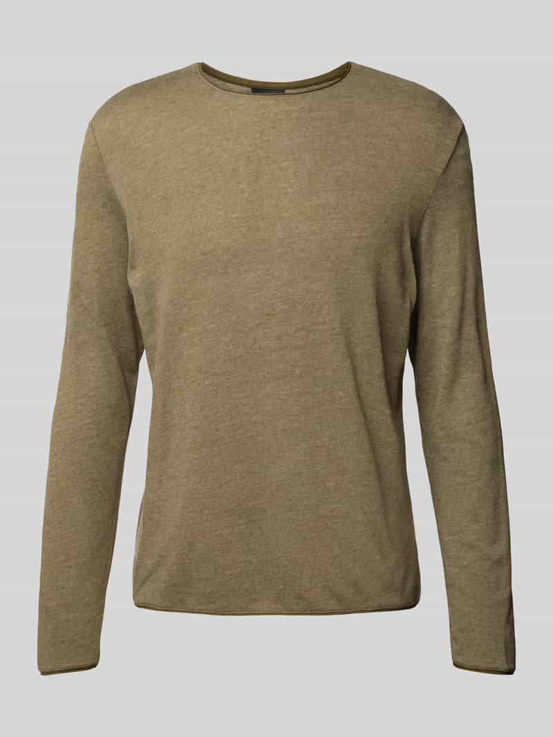 Sweter z dzianiny z okrągłym dekoltem model ‘Prospect’