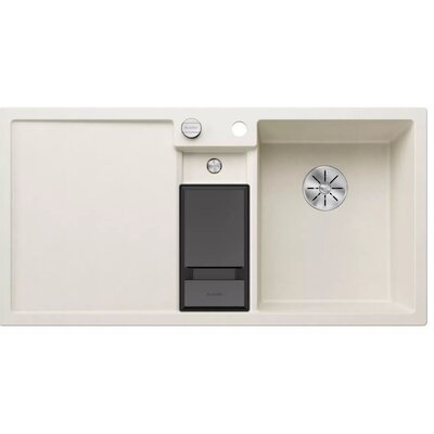 Zlewozmywak granitowy BLANCO Collectis 6 S Silgranit Delikatny biały + wkład z pokrywką 527058