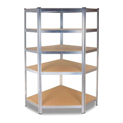TopeShop Regał metalowy, magazynowy, narożny, garażowy, 175 kg
