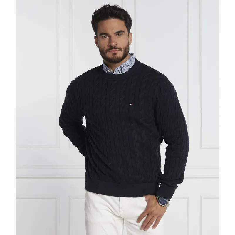 Tommy Hilfiger Sweter CLASSIC CABLE TH x F.C. Liverpool Regular Fit