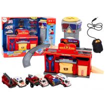 Straż pożarna + pojazdy 6szt Leantoys