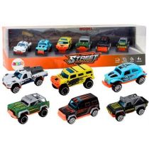Zestaw metalowych autek terenowych 1:64 6szt Leantoys