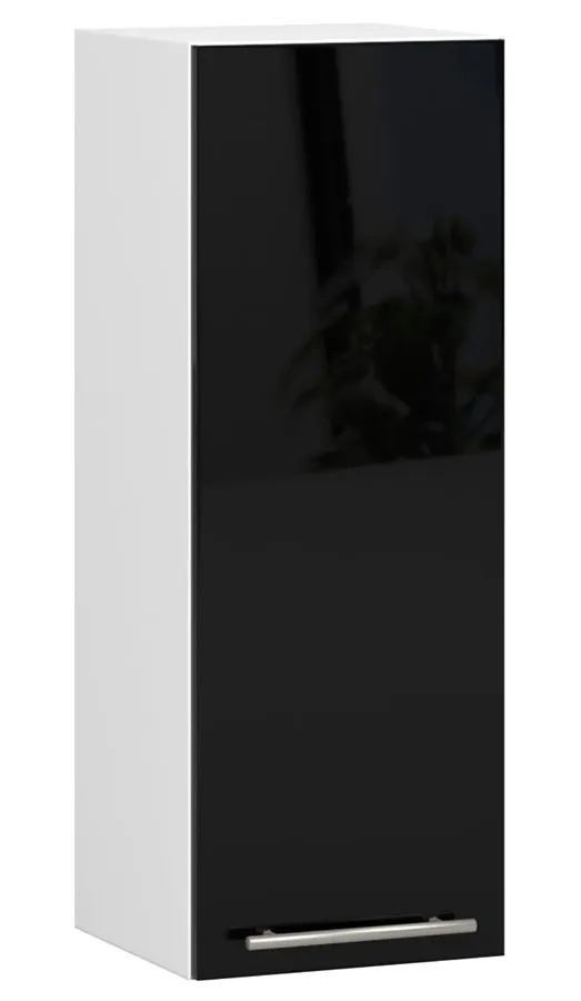 Górna szafka kuchenna w kolorze czarny połysk H1-W33