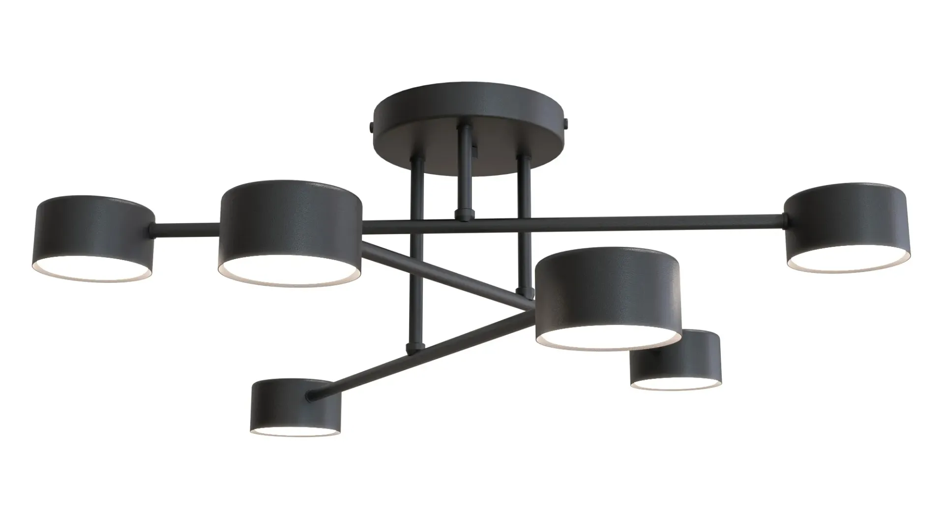 Czarna industrialna lampa sufitowa - D135 G4-B36