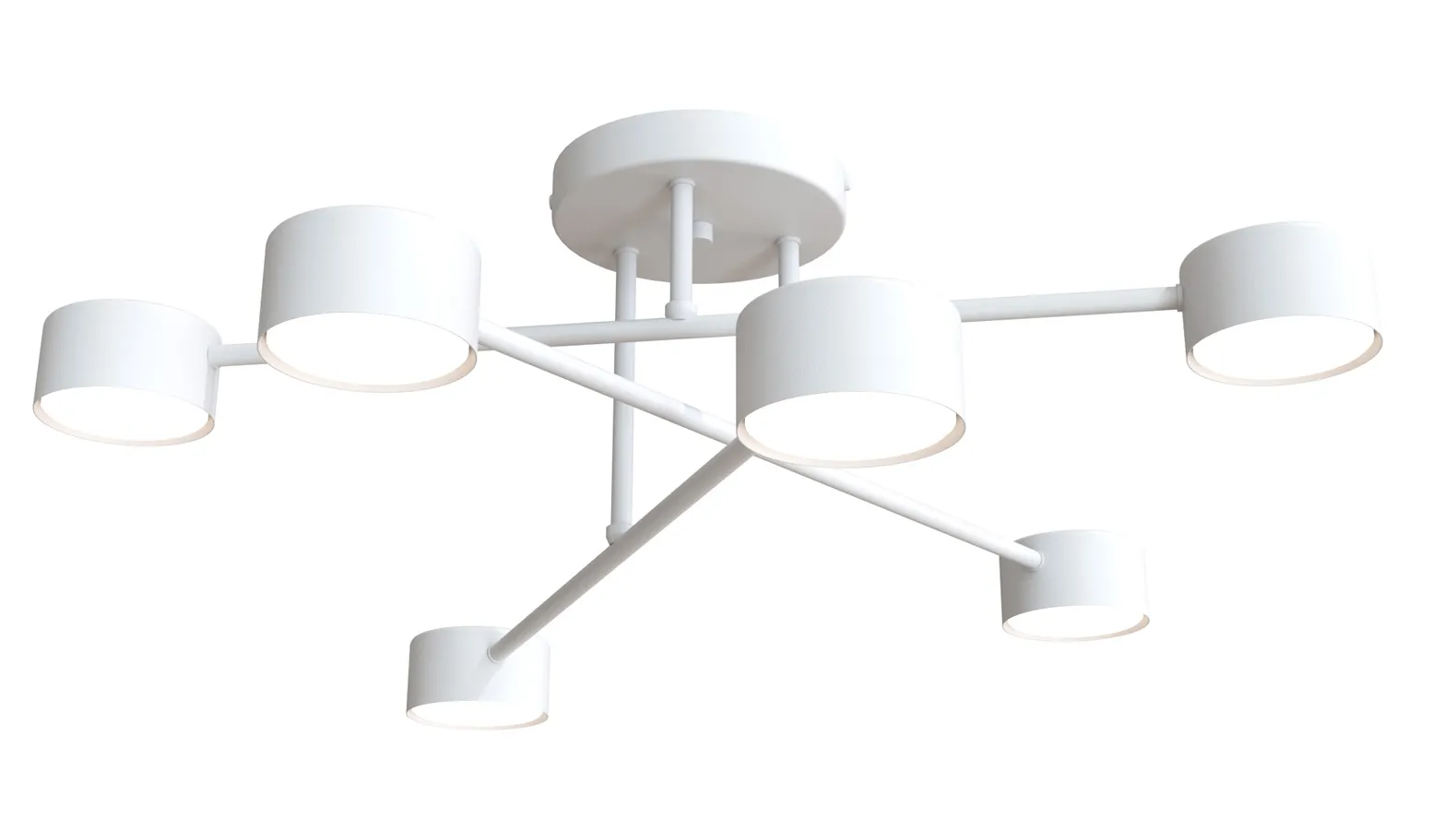 Biała nowoczesna lampa sufitowa - D135 S9-G34