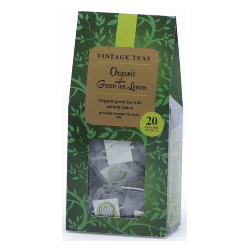 Vintage Teas Organic Green Tea Lemon 20 torebek