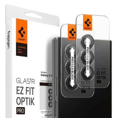 Szkło hartowane na obiektyw SPIGEN Optik.Tr Ez Fit Camera Protector do Samsung Galaxy Z Fold 6 Czarny (2 szt.)