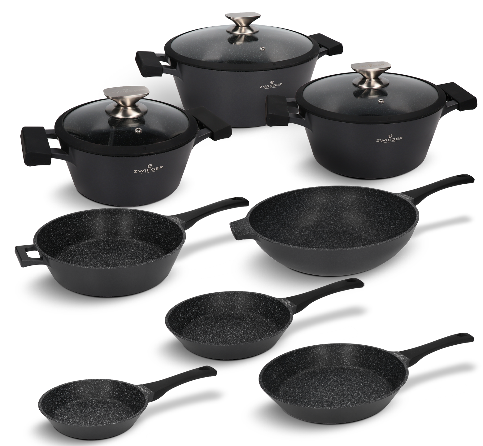 Zestaw garnków i patelni 11 el. Black Stone Zwieger>