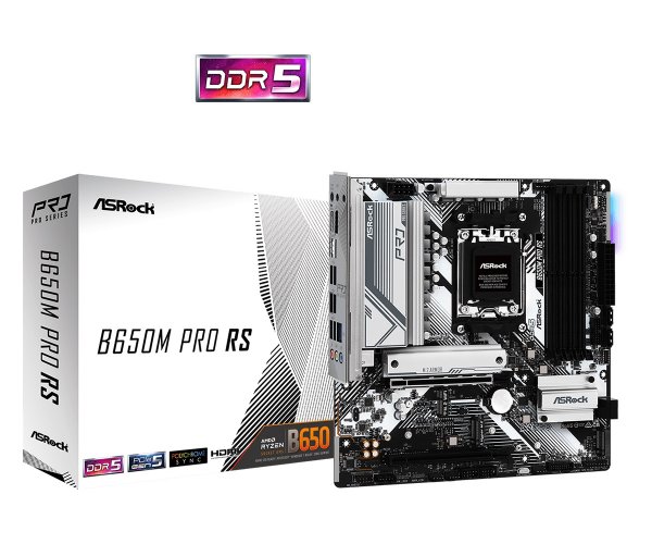 ASRock B650M PRO RS AM5 B650 DDR5 M.2 mATX