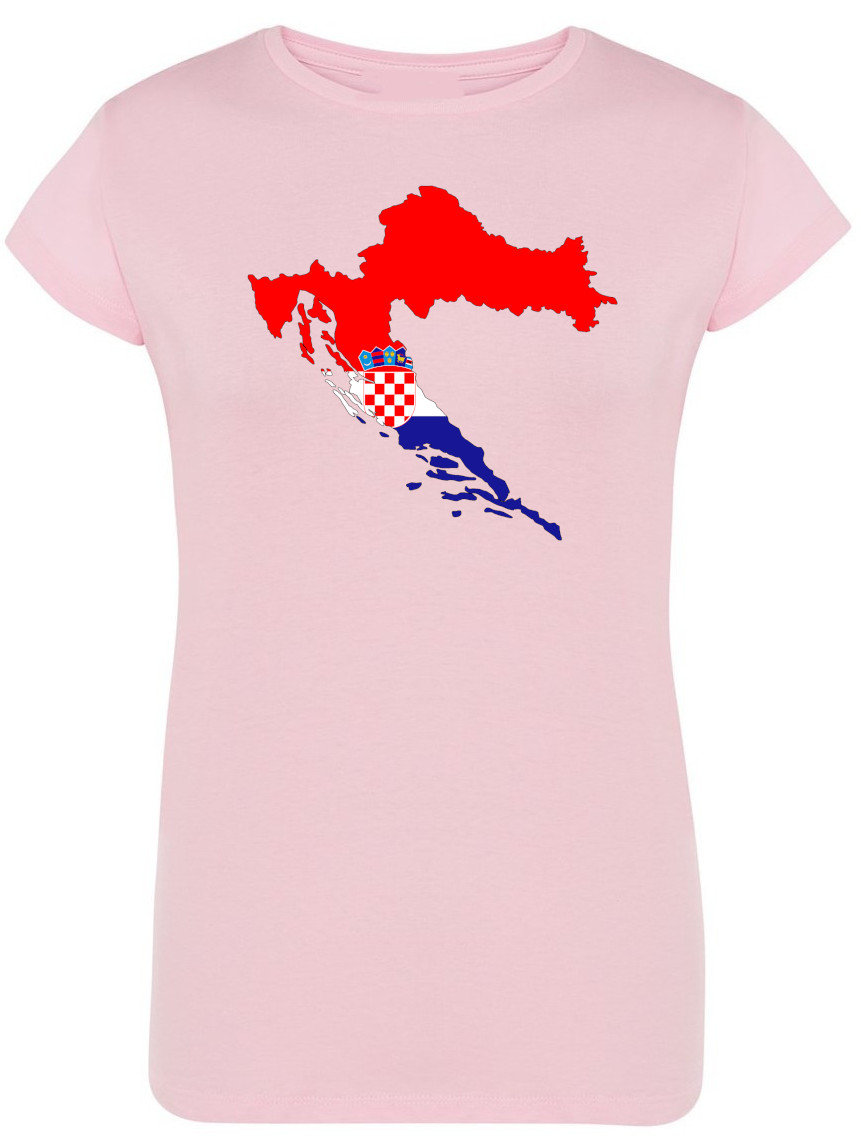 T-Shirt damski nadruk Chorwacja Flaga Państwa XL